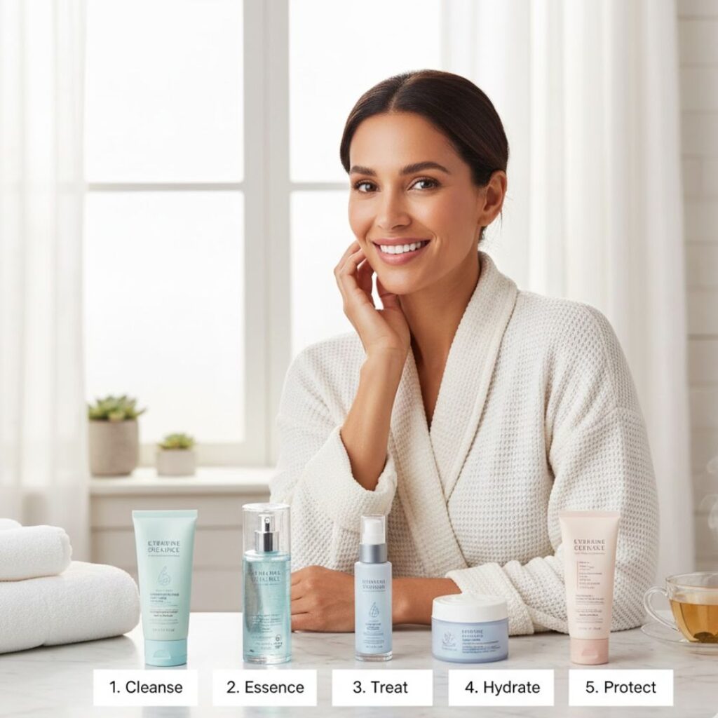 Morning and Night Skincare Routine for Glowing and Healthy Skin 5 Morning Skincare Routine Steps for Dry Skin