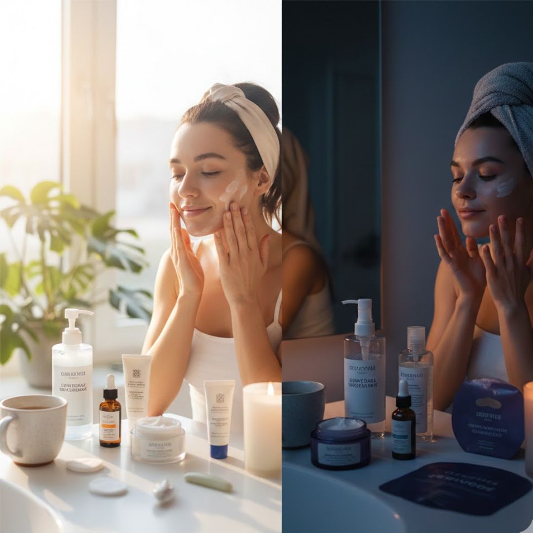 Morning and Night Skincare Routine for Glowing and Healthy Skin