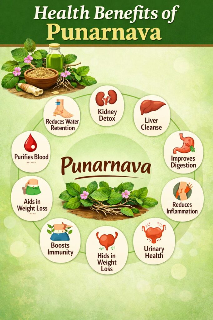 Top 10 Health Benefits of Punarnava for Body Detox 2 10 Health Benefits of Punarnava