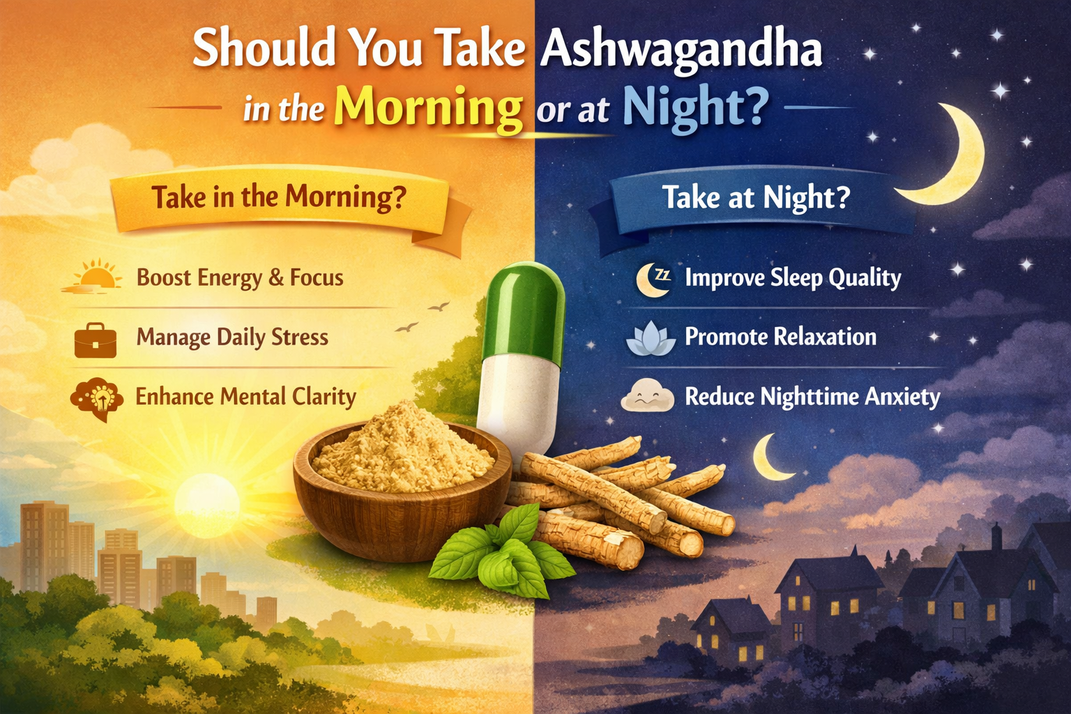 Should You Take Ashwagandha in the Morning or at Night
